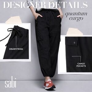 Cabi Women’s Quantum Cargo Black Jogger Pants XL Style 4315